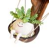 Hanging Swing Chair Planter Pot Cute Smile Face Flower Pot for Indoor Outdoor Plants Resin Head Plant Pots