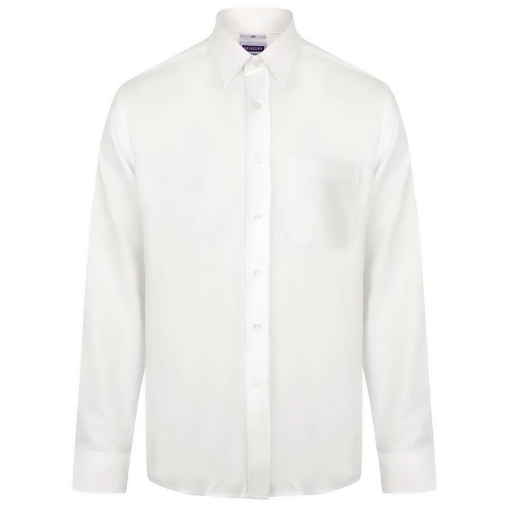 Henbury Мужская влагоотводящая рубашка с длинными рукавами