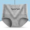 L-5XL 5Pcs/set High Waist Women's Panties Breathable Cotton Underwear Briefs Ladies Underpants
