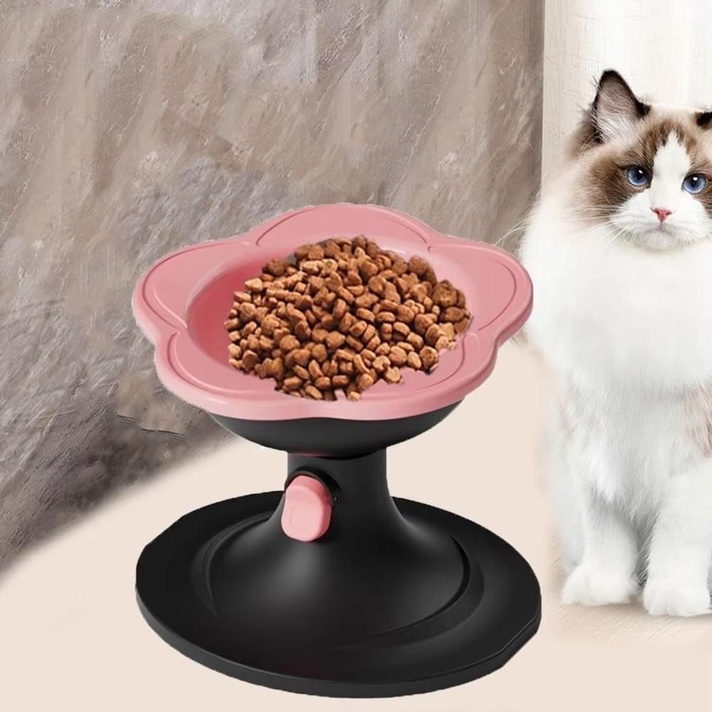 Керамическая миска для кошек большой вместимости Миски для собак в виде цветка Прочная миска на высокой ножке для питомцев Кормление питомца