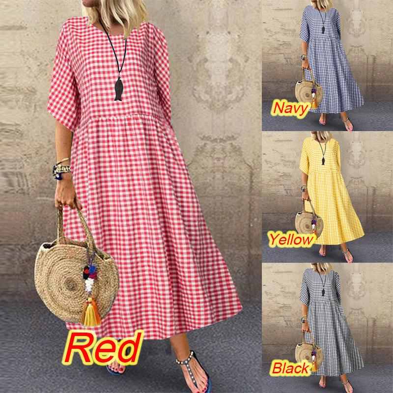 Свободное женское платье Zanzea