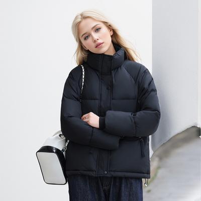 Зима Осень Короткое Женское Пальто Воротник-стойка Толстая Свободная Куртка Теплая Большая Карманная Молния Простая Парка