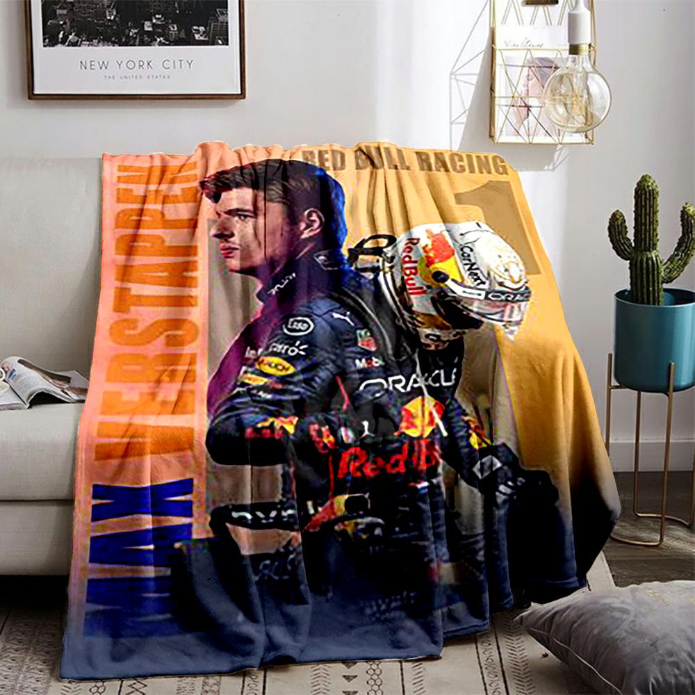 Racing Driver Graphic Design Flannel blanket for bedroom, living room, sofa, and nap