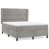 Maison Exclusive - Sommier à lattes de lit et matelas Gris clair 140x190cm Velours