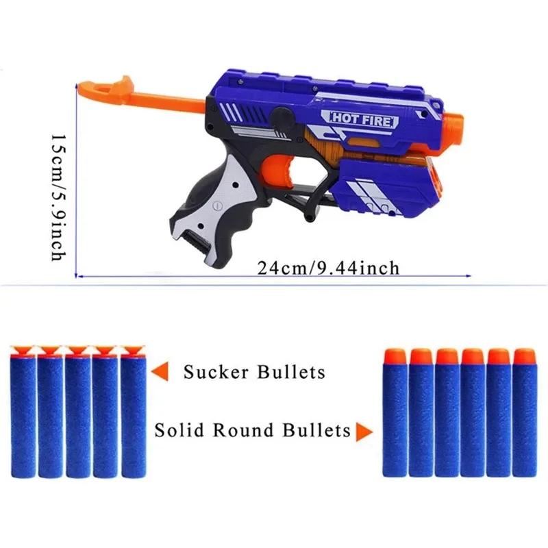 Детский игрушечный пистолет с мягкими пулями, наборы для Nerf Darts, игрушечный пистолет, дальнобойный бластер для дротиков, детские игрушки, рождественский подарок