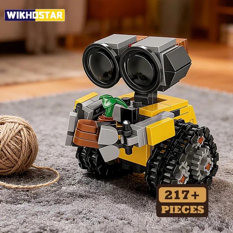 Классический Фильм 200+ шт Мини-Робот Wall-e MOC Строительные Блоки Модель DIY Наборы Кирпичей Креативные Игрушки для Детей Детей Взрослых Подарки