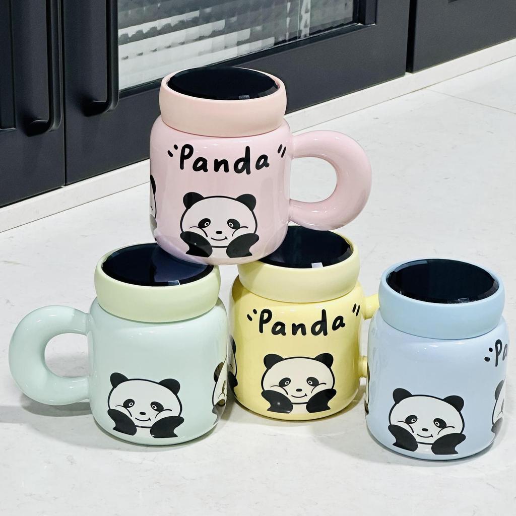 Маленькая подарочная керамическая кружка, бытовая кружка с крышкой для девочек, дорогая кружка для воды с рисунком, милая кружка, сувенирный подарок