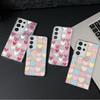 Color Love Hearts Print Sparkling Feather Phone Case For Samsung S25 Ultra S24 FE S23 A16 A36 A55 A56 A35 A15 Slim Shockproof Glitter PC Back Cover