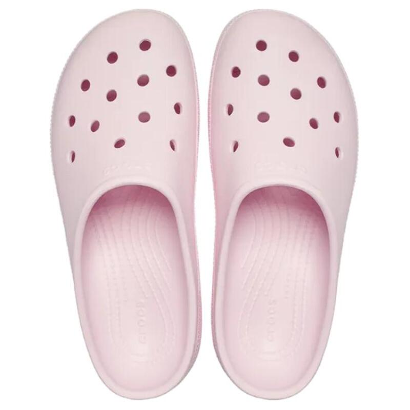 Crocs Классические удобные однотонные туфли с отверстиями женские цвета молочной пудры