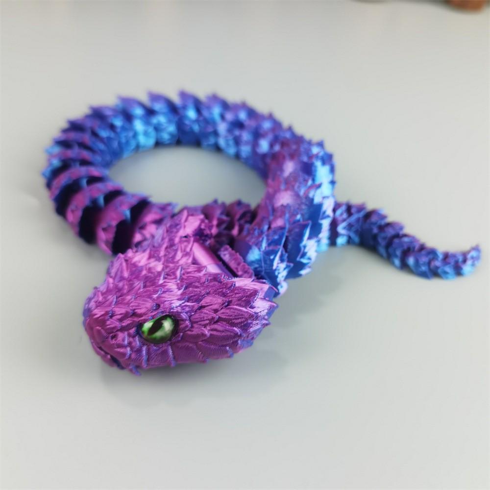 3D-печатная змея, кусающая палец, подвижные суставы, игрушки для взрослых и детей