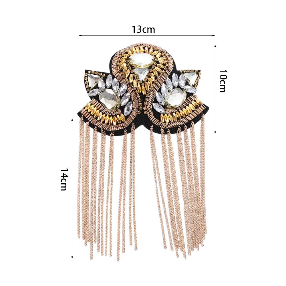 Rhinestone Fringe Shoulder Mark Brooch Shoulder Flash Jewelry Theatre Armband  Party