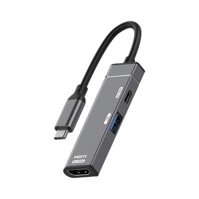 Алюминиевые USB-C хабы с 4K HDTV, зарядкой PD100W, высокой скоростью передачи данных, портативным дизайном