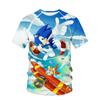 Модные повседневные детские футболки с круглым вырезом и 3D-принтом для мальчиков - Мягкая полиэстеровая ткань средней эластичности, летняя одежда свободного кроя