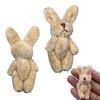 Waldorf Doll Rabbit Bear Plush Toy Handmade Soft Stuffed Animal for Kids Hypoallergenic Washable Imaginative Play Companion Doll