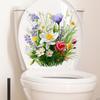Self-Adhesive Butterfly Flower Toilet Stickers Mildew-proof Toilet Lid Decals  Bedroom