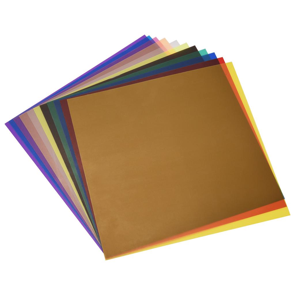 Andoer 11 Colors/set Transparent Gel Lighting Filter 30 * 30cm/ 12 * 12in Coloured Overlays Tinted