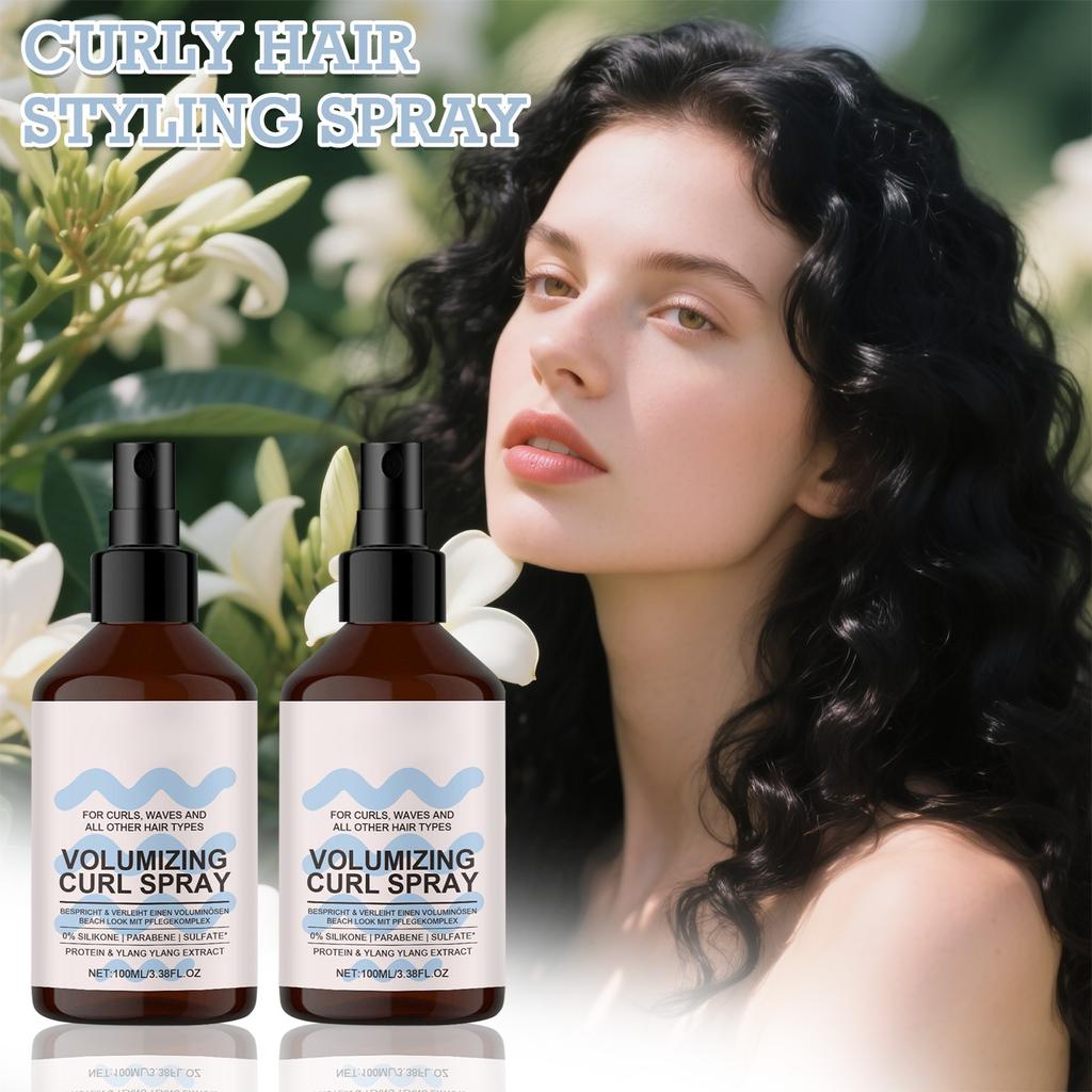 Curl Volumizing Spray Styling Spray Adds Volume And Curves Long-lasting Hold Increases Elasticity,100ml
