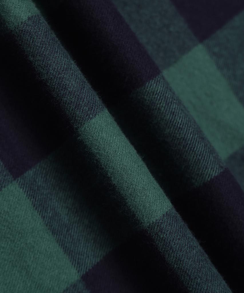 Brooks Brothers Flannel Somel'Ose Nebraska Shirt Jacket (Dark Green) (Bbthmm3771Jef)