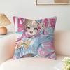 Anime Kangel Pillowcase Bedroom Sofa Decorative Cushion Cover With Zipper Soft Cushion Cover
