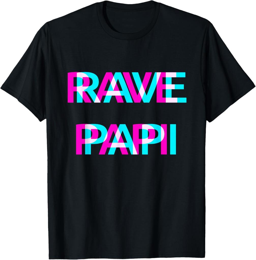 Rave Papi Techno EDM Музыкальный Фестиваль Отец Папа Рейвер Футболка