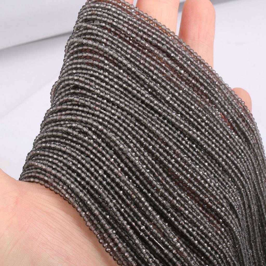 Small Beads Natural Stone Beads Tourmaline Sapphir 2,3,mm Section Loose Beads for Jewelry Making Necklace DIY Bracelet (38cm)