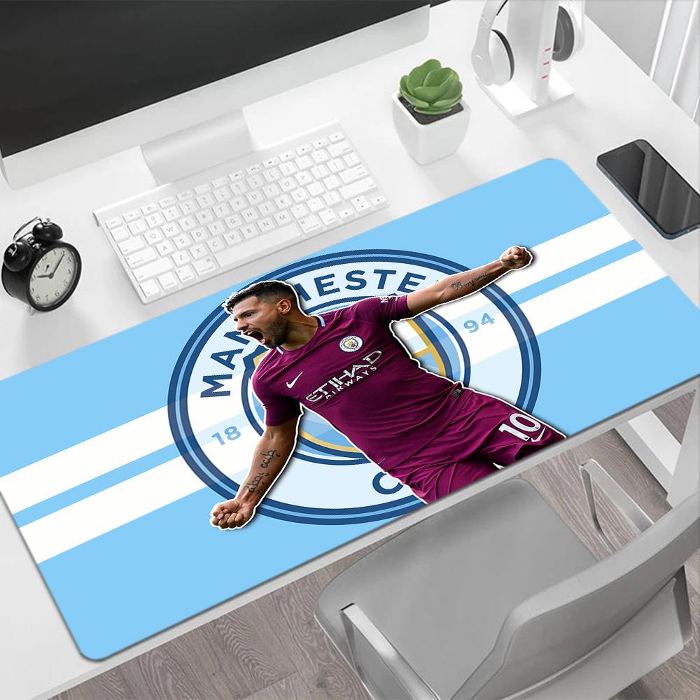 Kun Aguero Celebration Moment Large Mouse Pad Keyboard Mat Computer Desk Mat Non-Slip Rubber Bottom Computer Decor Item Office Use