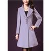 Thickened Woolen Women's Coat Medium and Long Woolen Coat