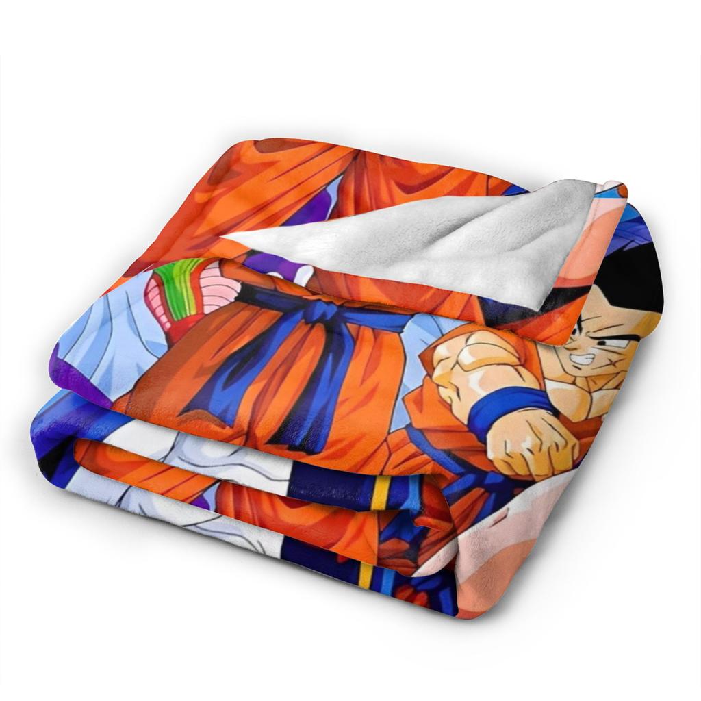 Плед Son Goku DBZ Фланелевый Летний Кондиционер Аниме Многофункциональный Ультрамягкий Плед для Кровати Дивана Плюшевое Тонкое Одеяло