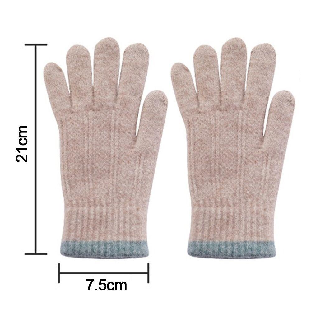Толстые вязаные перчатки Вязаные варежки с полными пальцами Зимние теплые женские перчатки Женские Девушки