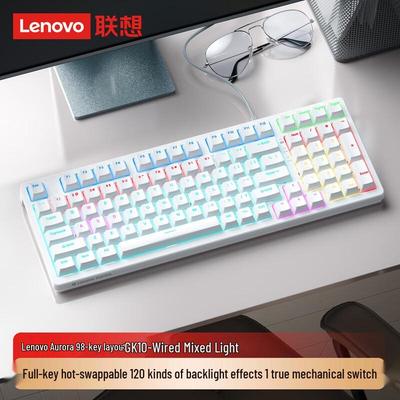 Lenovo GK10 Механическая клавиатура с возможностью горячей замены, 98 клавиш, проводная