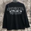 Oversized Cotton Long Sleeve T-Shirt With Bold Letter Print Unisex Streetwear Casual Top Fall
