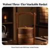 Stacked Serving Box with Handle Portable for Afternoon Tea, Families
