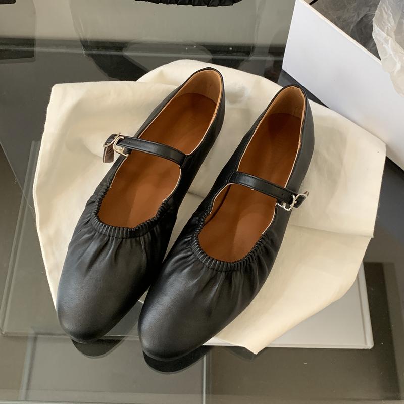 Мода SUOJIALUN 2025 Лето Новые Женские Балетки Мода Мелкие Женские Повседневные Мягкие Туфли Мэри Джейн Уличные Платье Балетки