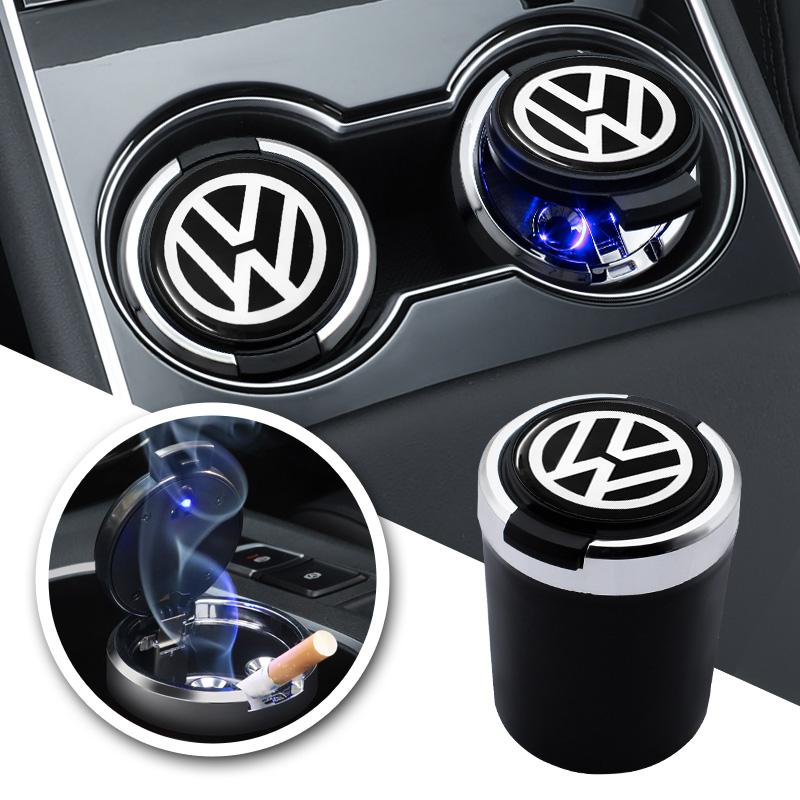 lijk1 Car LED Ashtray Portable Smoke Ashes Holder Interior Accessorie For VW Passat B6 B7 B8 B9 Touareg Golf 5 6 7 GTI R Jetta MK6 MK7
