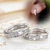 Women's Rhinestone Platinum Plated Ear Studs Hoop Earrings Jewelry