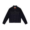Levis Однотонная Двубортная Воротник Карман Джинсовая Куртка Мужские Куртки Темно-Синий 72334-0437