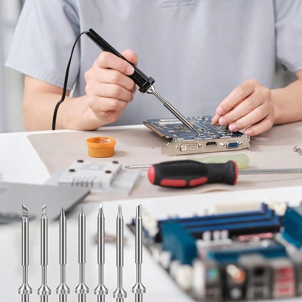 Мини-паяльник 70 Вт, жало для паяльника, никелированное, универсальный микропаяльник, медный сердечник, сварочный инструмент, аксессуары для пайки