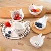 Ceramic Dipping Plate With Handle Sauce Plate Cute Rabbit Cat Seasoning Plate Sushi Dipping Bowl Snack Plate Kitchen Supplies