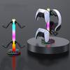 Черный RGB Вешалка для Наушников Светодиодная Подсветка Передача Данных Держатель для Наушников Двойные USB-Порты Стойка для Игровых Гарнитур для Дома
