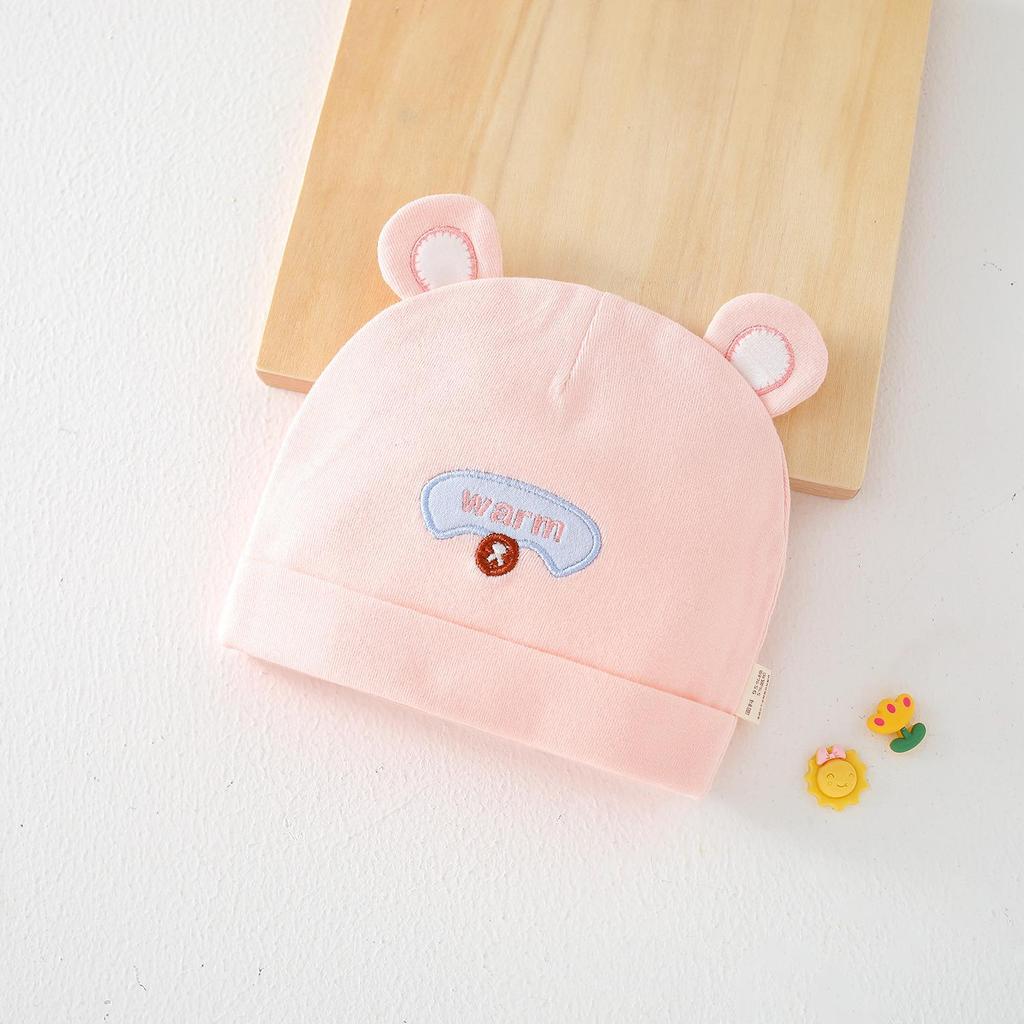 Pure Cotton Double Layer Newborn Hat for 0-3 Months, Suitable for Autumn/Winter