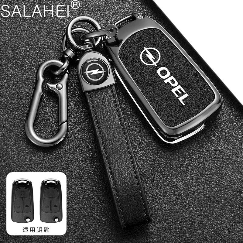 Zinc Alloy Leather Car Key Case Cover Shell Keychain For Opel Vauxhall OPC ADAM Insignia Antara Corsa J D H Kadett GT Accessory