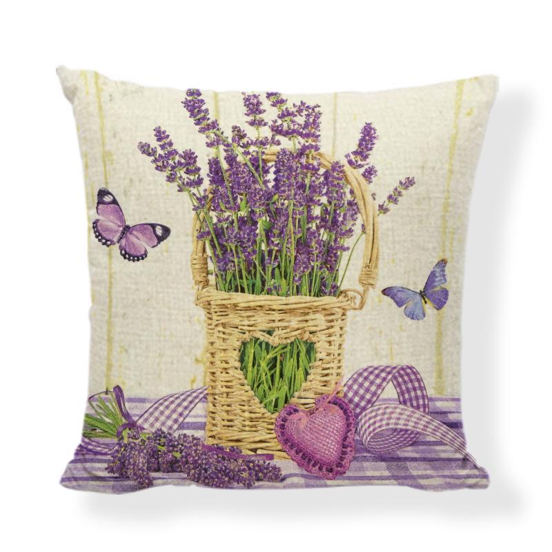 Наволочка «Благослови этот дом» лавандового цвета, 45x45 см, фиолетовая наволочка для диванной подушки для декора гостиной