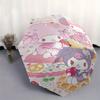 Donut Sanrio Automatic Opening and Closing Cartoon Umbrella - Small Umbrella Suitable for Various Occasions, Portable 3-Fold Small Umbrella for Men an