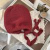 Winter New Cute Color Blocked Striped Letter Labeled Plush Ear Protection Hat Warm And Versatile Can Be Used As A Bag Lei Feng Hat
