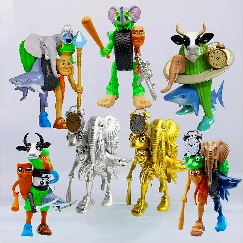 Итальянские фигурки Brainrot Monster Fusion Edition, игрушки Тунг Тунг Тунг Сахур Тралалеро Тралала, аниме, экшн-фигурка, орнамент, игрушка в подарок