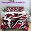 football Logo Pattern Bedding Quilt Set Quilt Cover Pillowcase Home Decoration Birthday Gift (1*duvet cover+ 2*pillowcase, without core)