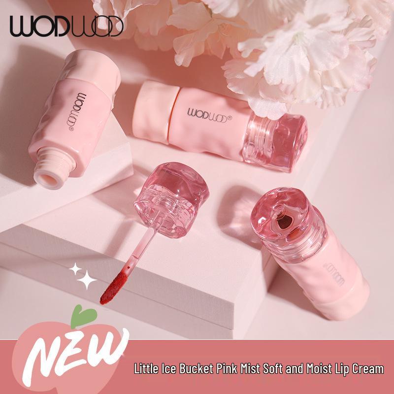 WODWOD Розовый Туман Крем для Губ: Гладкая, легкая, увлажняющая, отбеливающая, стойкая молочная кремовая помада-мусс для губ на осень/зиму.