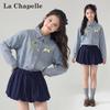 Джинсовая куртка-рубашка весенняя для девочек La Chapelle