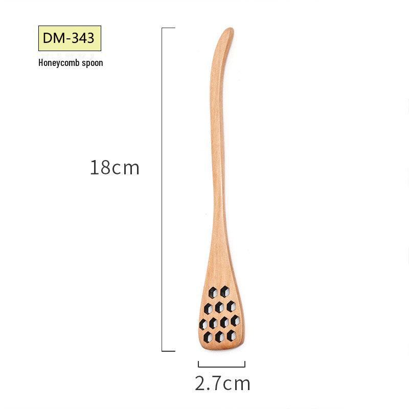 Ложка для размешивания Nanmu Honeycomb - палочка из лотосового дерева для холодных напитков и кофе