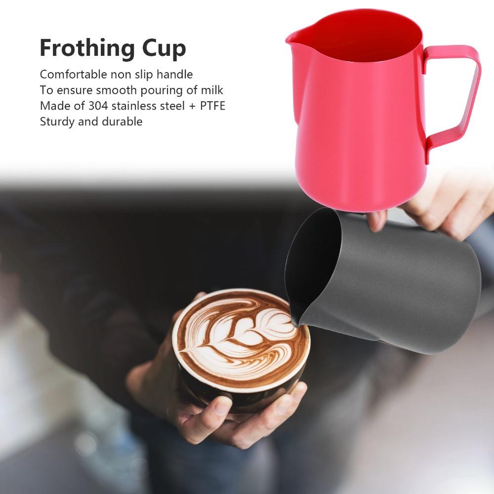 600ml Capacity Milk Frothing Jug Pointed Spout Stainless Steel Frothing Pitcher Latte Art
